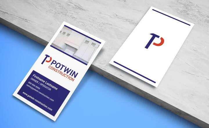 potwin construction business card