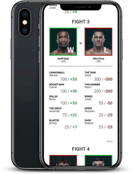 mma fight card